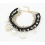 Több soros karkötő. Fekete. 00067ec