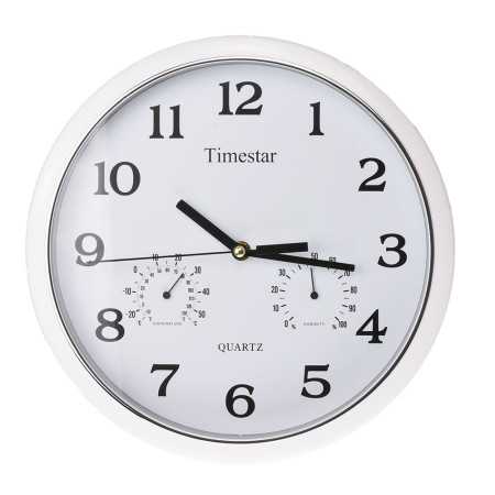Falióra - Fehér keretes, fehér számlapos, barométeres. 30 cm PW110