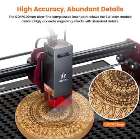 AlgoLaser DIY kit MINI, 5 Watt WiFi-s lézergravírozó és vágó