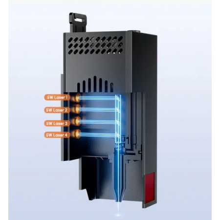 AlgoLaser Alpha lézergravírozó 20W optikai teljesítménnyel.