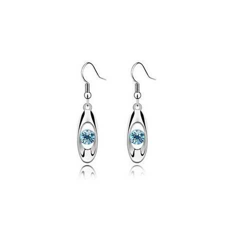 Fülbevaló, csiszolt kövekkel. Tengerkék 00098ec