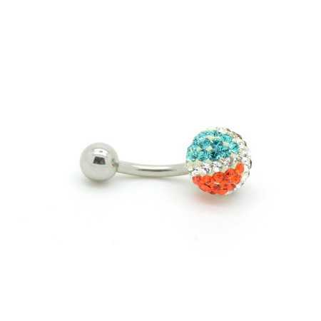 Piercing Swarovski kristállyal  