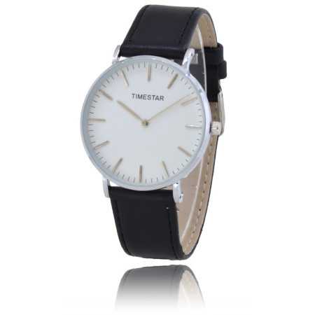 Timestar vékony férfi karóra. Fekete szíj. 322-3oc