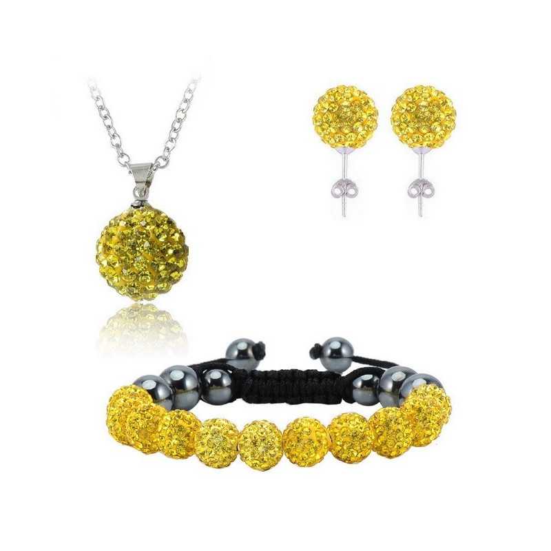 Swarovski kristályos szett. Nyaklánc, medál, karkötő, fülbevaló. Sárga. 112-1ec Swarovski kristályos szett. Nyaklánc, medál, karkötő, fülbevaló. Sárga. 112-1ec