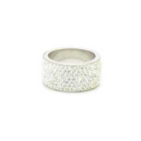 Ezüst gyűrű, fehér Swarovski kristályokkal. Fehér 95-1as
