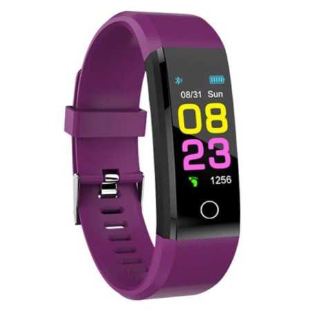 Bluetooth okosóra, pulzusmérővel. Lila. 403-1oc