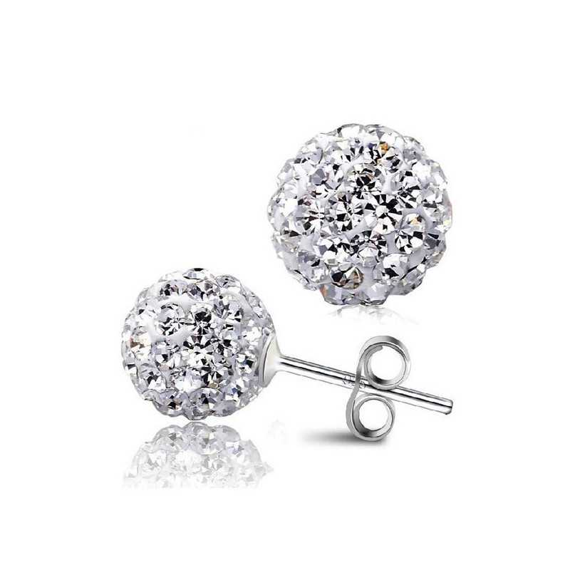 Ezüst Swarovski kristályos gömb 8 mm. Fehér Ezüst Swarovski kristályos gömb 8 mm. Fehér
