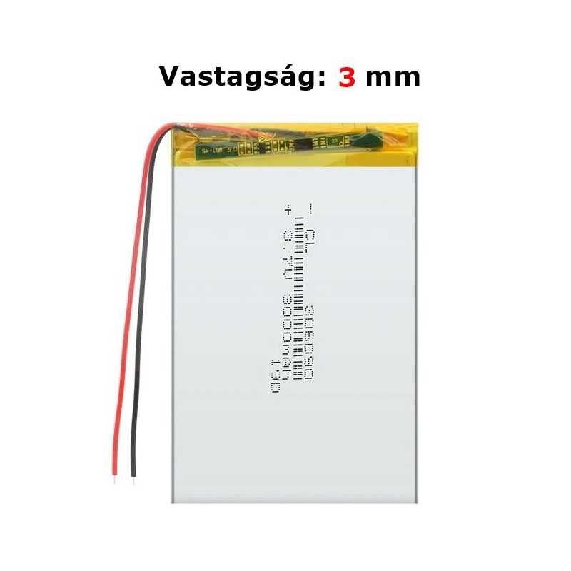 3.7V 3000mAh 306090 SLIM Lithium polymer akkumulátor