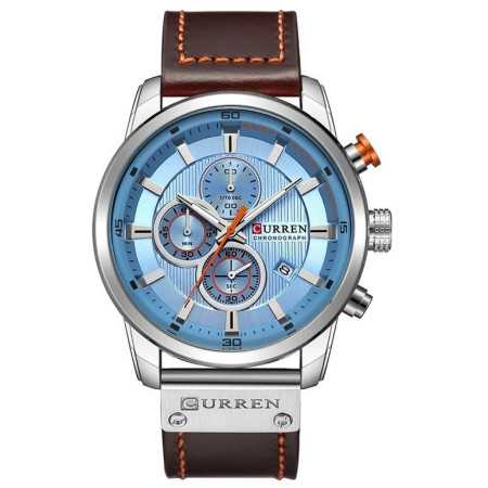 Curren M8291 elegáns, barna bőrszíjas férfi karóra. 526oc