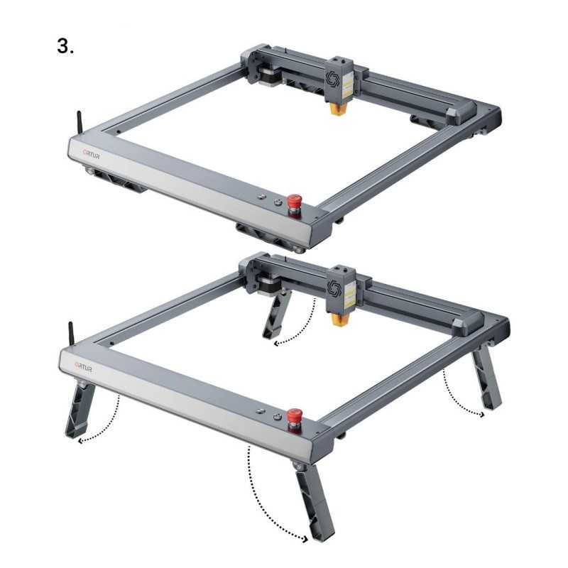 Ortur Laser Master 3 alumínium kihajtható láb
