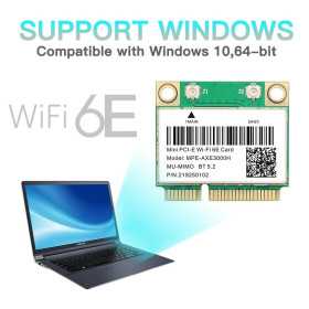 Wifi 6, Mini PCI-E, Wireless notebook, laptop adapter, Bluetooth 5.2